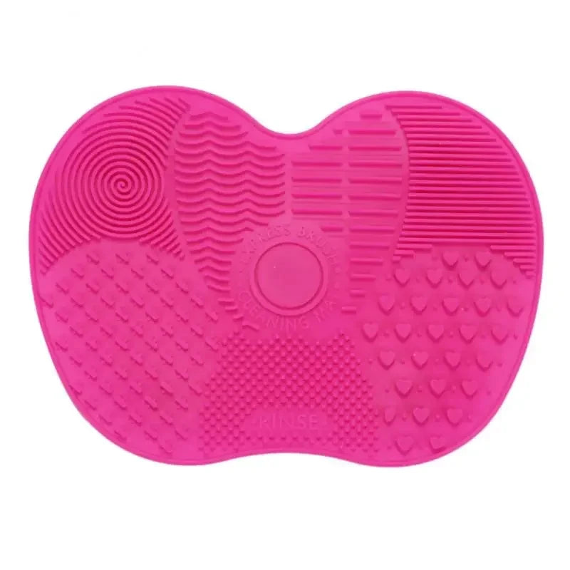 Bol pliable de nettoyage pour pinceaux de maquillage en silicone, nettoyeur pour houppettes à poudre, tapis doux pour laver les pinceaux à fard à paupières, outil de beauté avec surface de frottement.